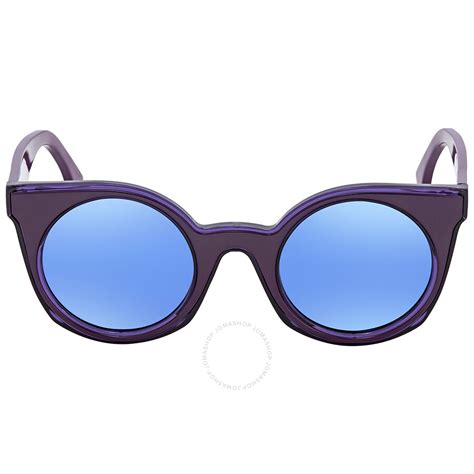 fendi ff 0196/s|Fendi Blue Mirror Round Sunglasses FF 0196/S KEO48P6.